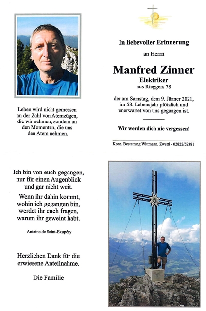 Erinnerung an Manfred Zinner
